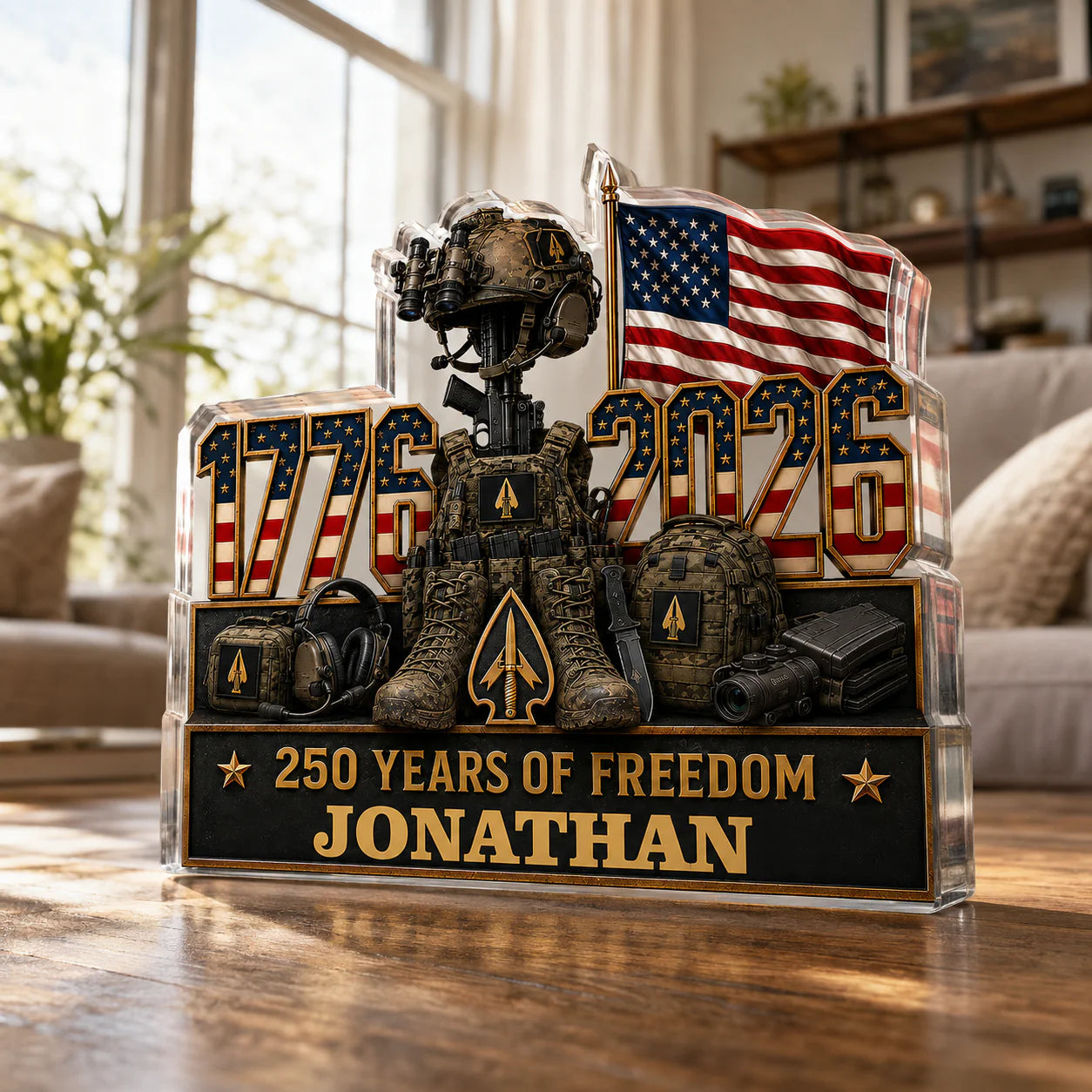 Plaque detail view for Military / Veteran