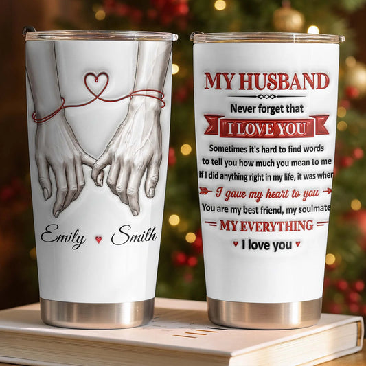 Custom Husband Tumbler personalization view for Husband