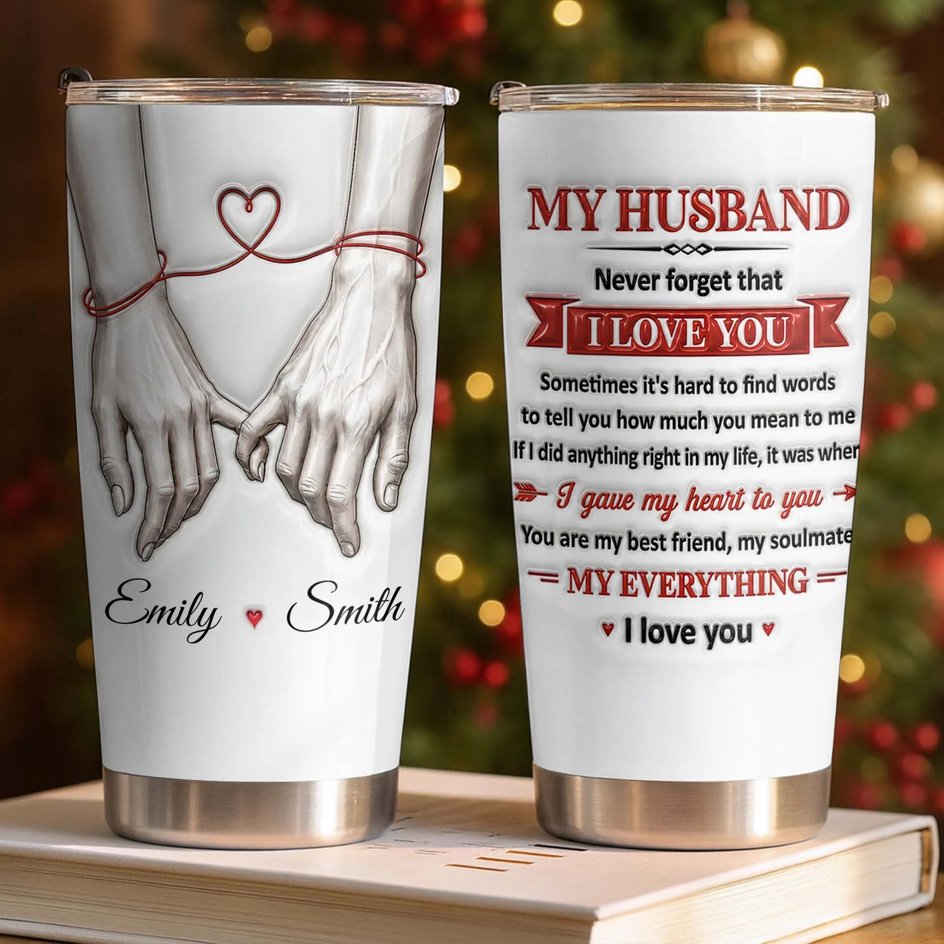 Custom Husband Tumbler personalization view for Husband