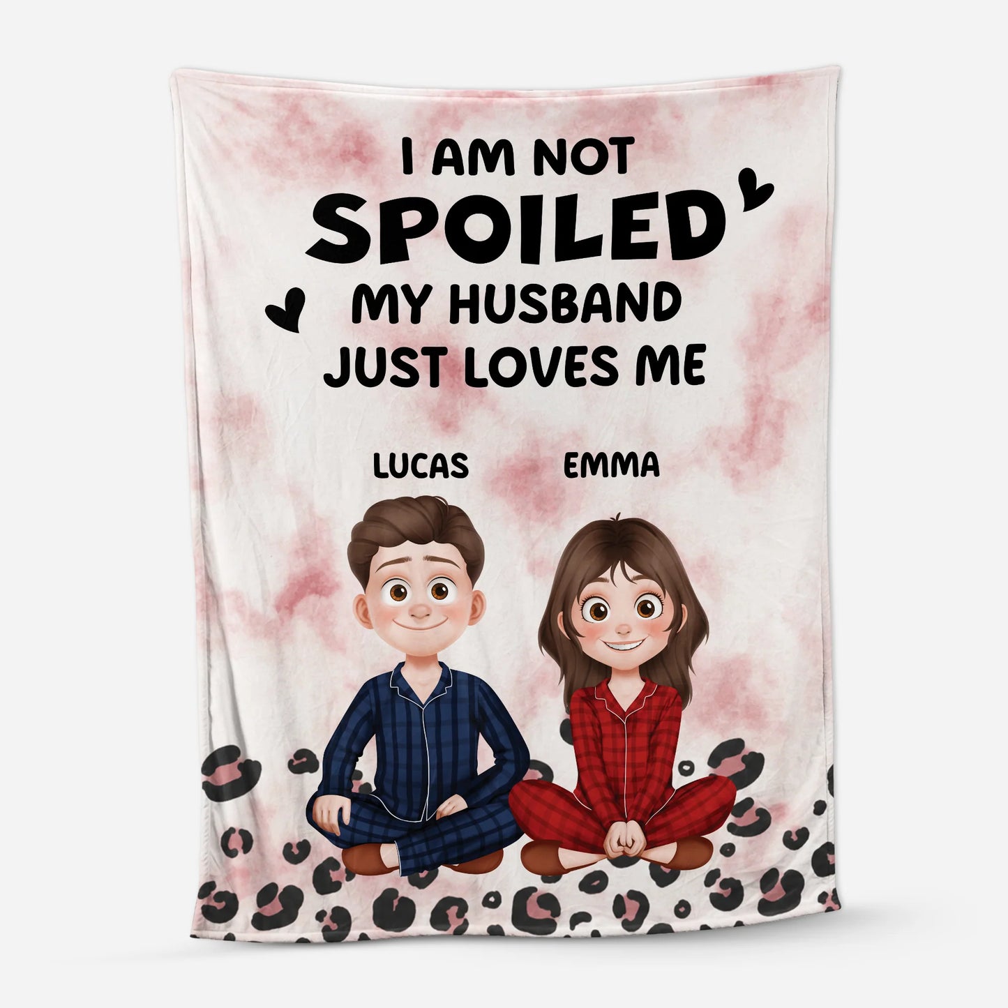 Personalized Husband To Wife Blanket for Wife with personalized design details for meaningful gifting