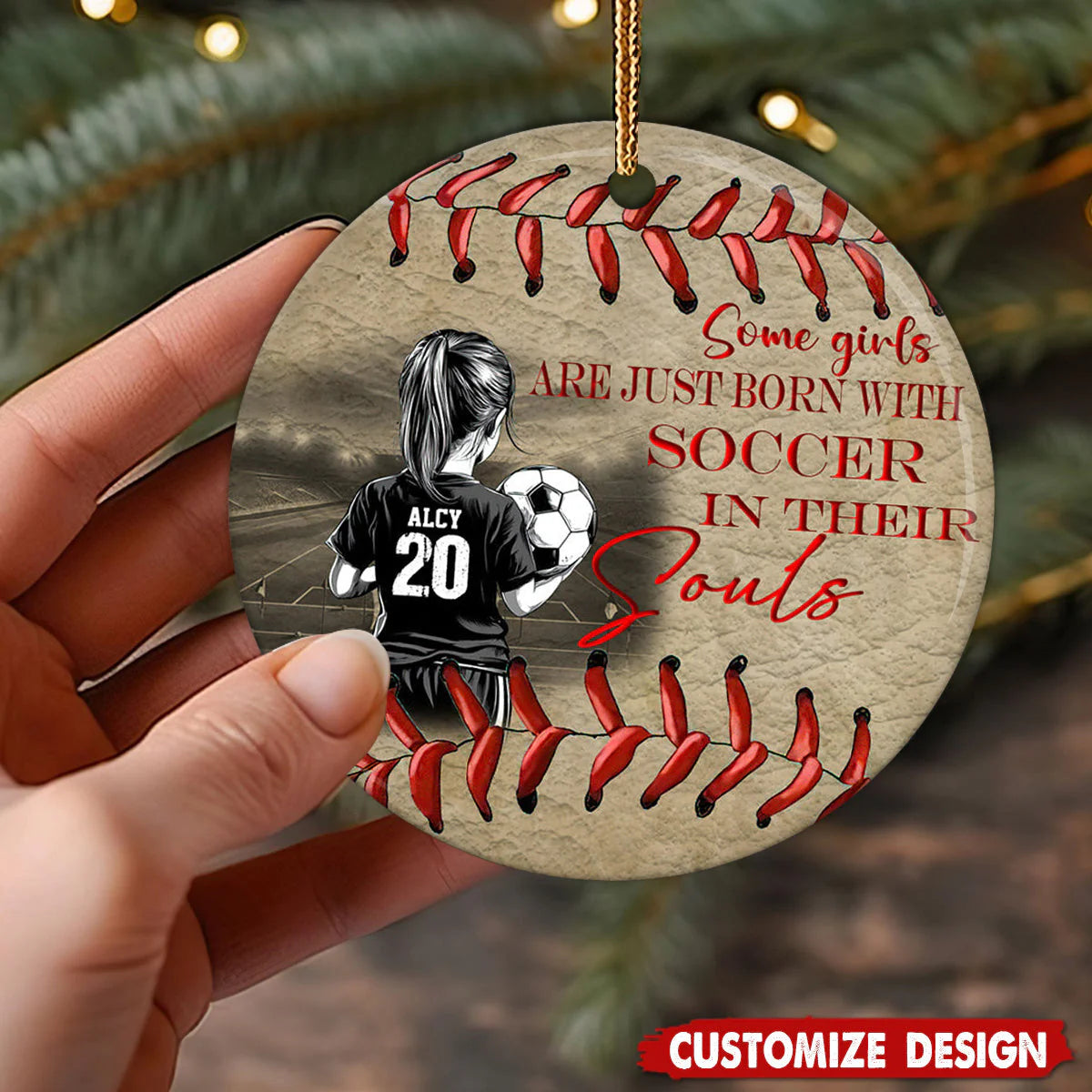 Ceramic Ornament detail view for Daughter/Granddaughter