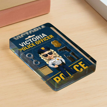 Custom Police Officer Plaque for Military / Veteran with personalized design details for meaningful gifting image 10