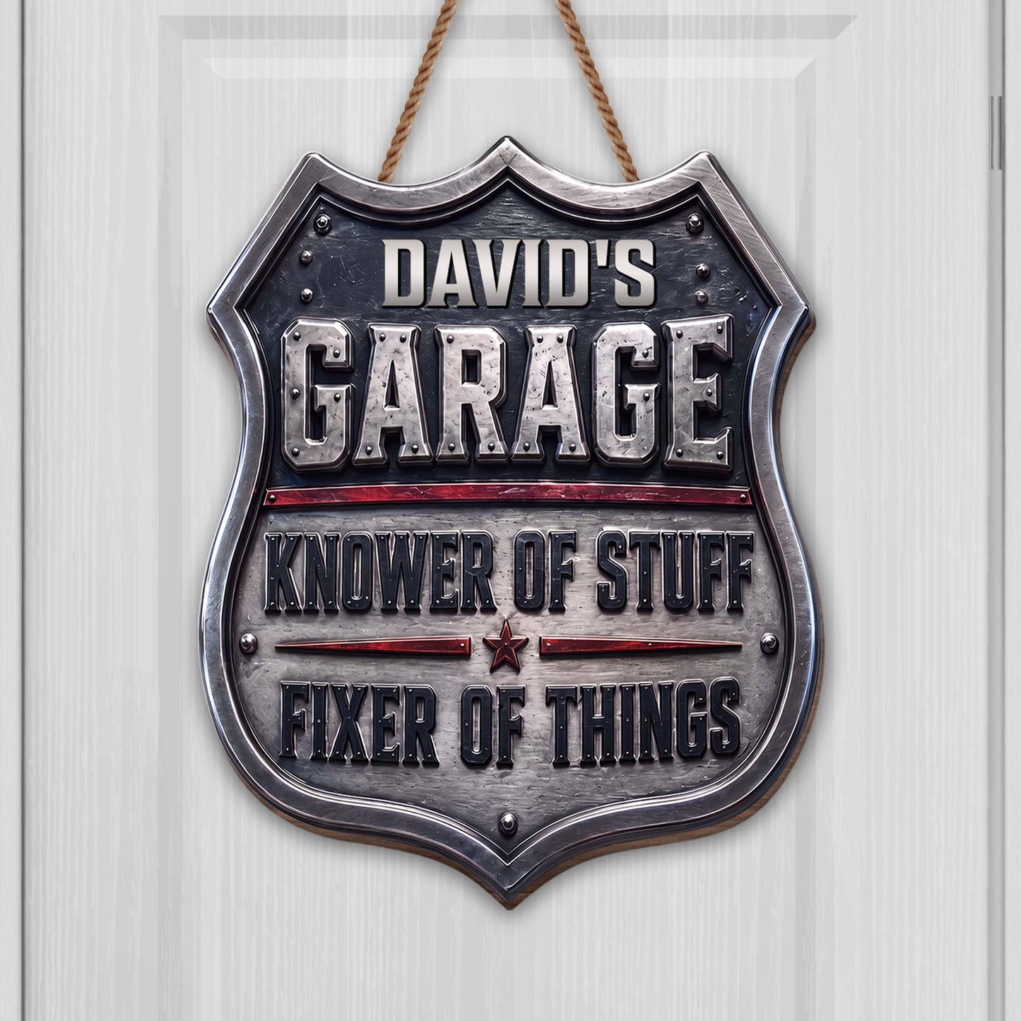 Custom Garage Wood Sign personalization view for Dad