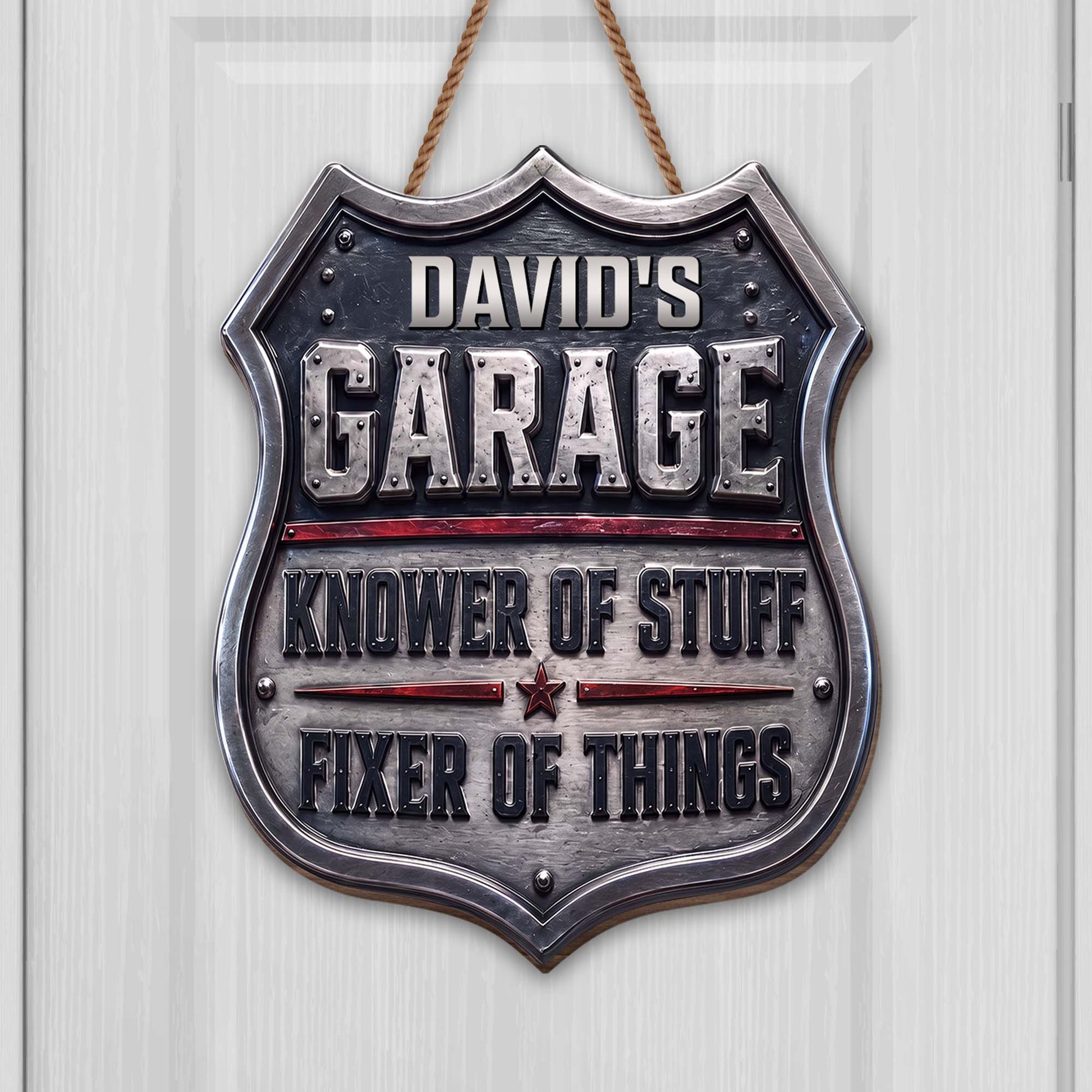 Custom Garage Wood Sign personalization view for Dad