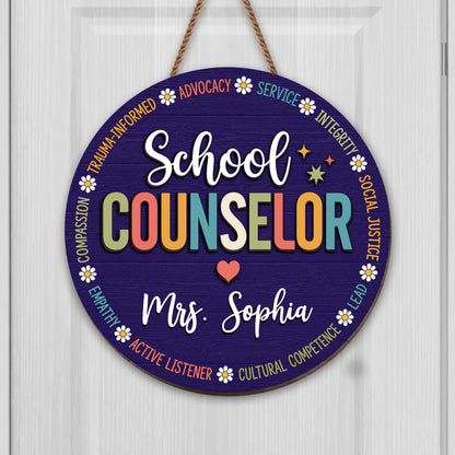 Wood Sign detail view for Teacher