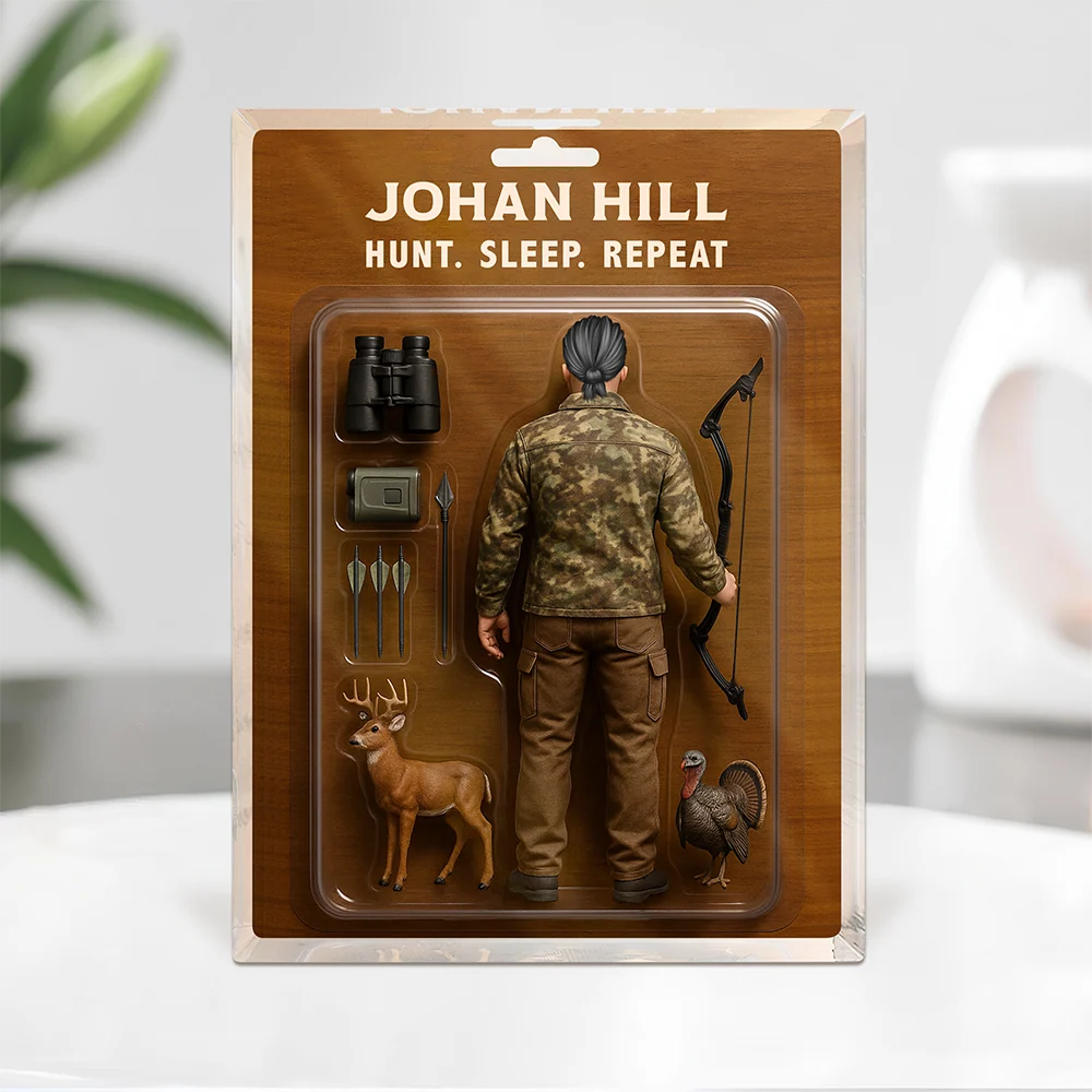 "Hunting Is My Therapy" Personalized Hunting Acrylic Block Plaque - Custom Gift for Dad