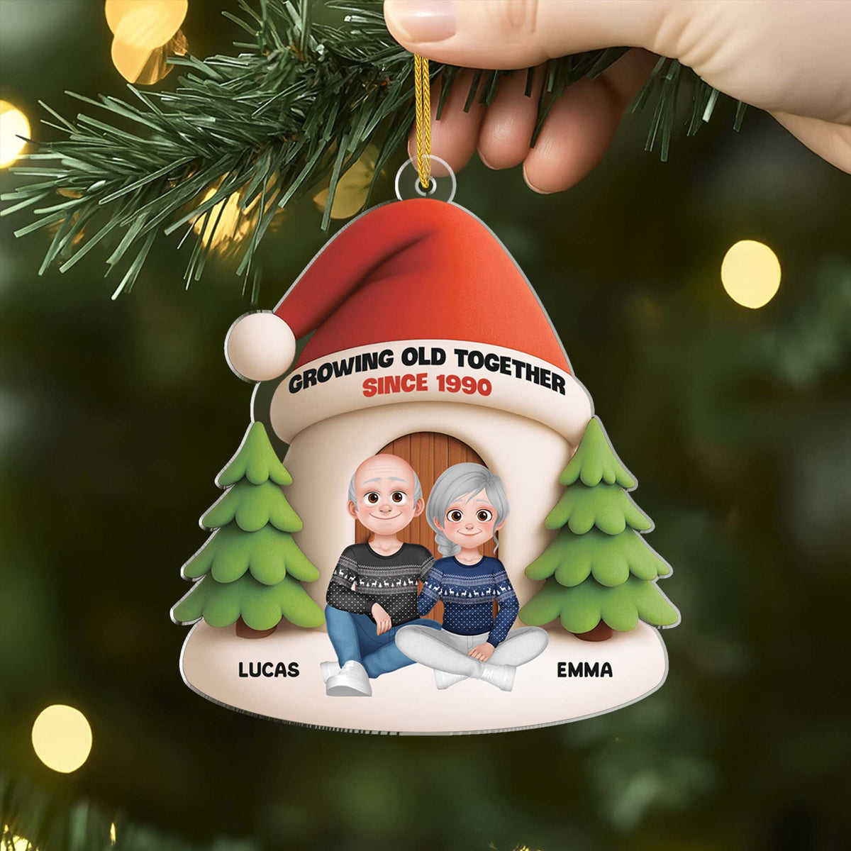 "Annoying Each Other Since" Personalized Acrylic Ornament - Christmas Keepsake for Couples