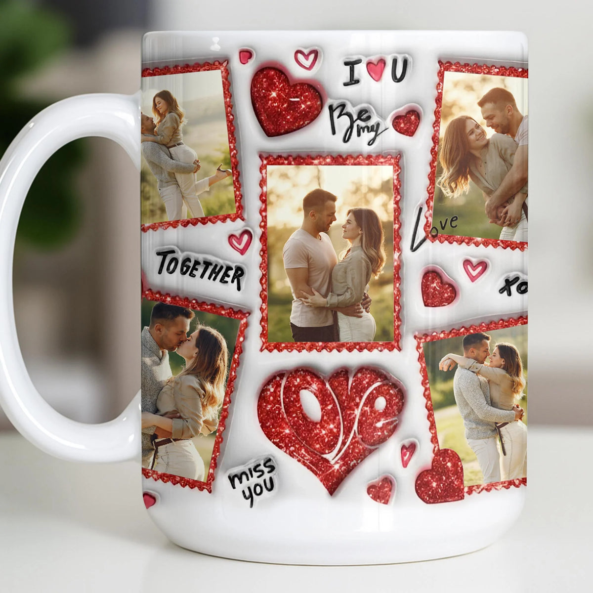 I Love You Be My Love With Hearts And Couple Photos