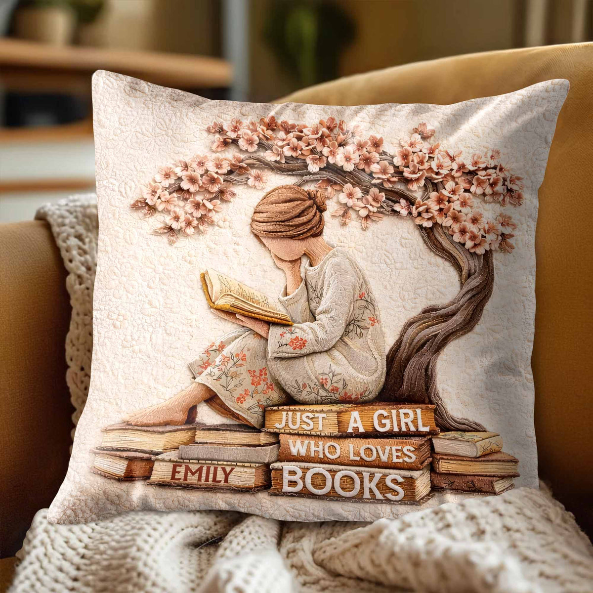 Just A Girl Who Loves Books, Flowers And Tree