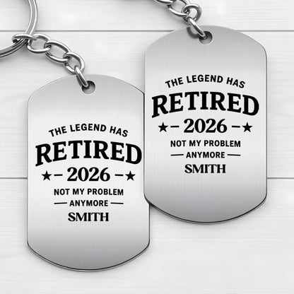 Personalized Retirement Keychain personalization view for Coworker / Boss