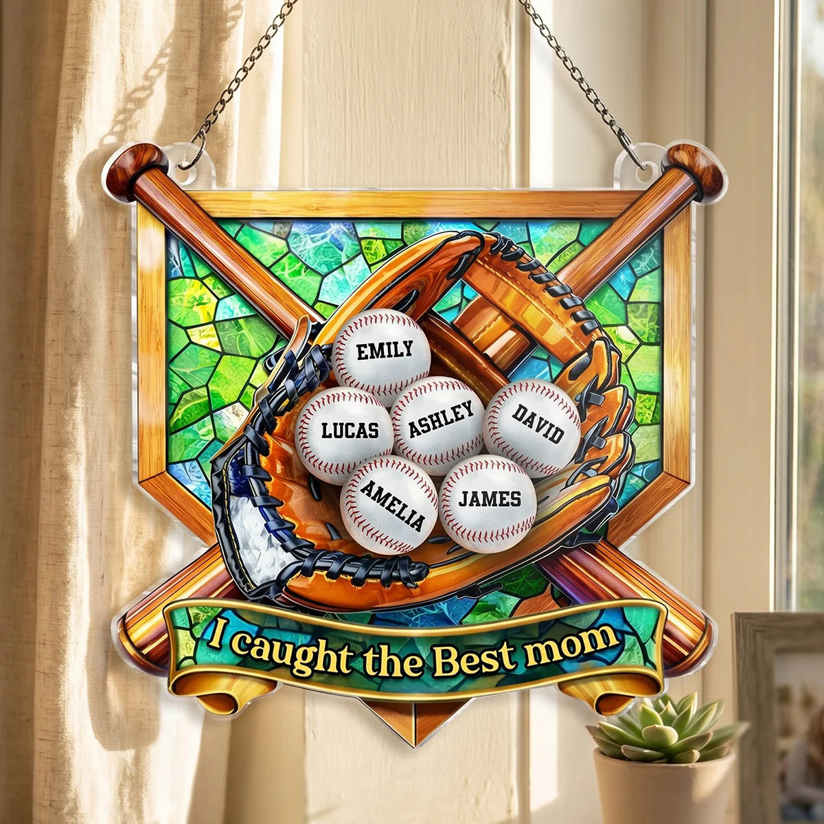 Suncatcher Ornament gift-ready design for Mom