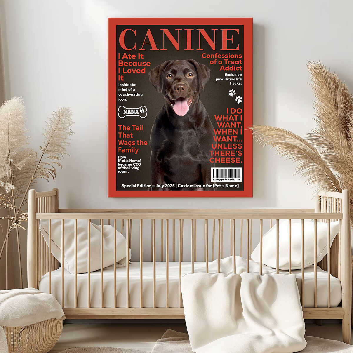 Custom Pet Photo Canvas / Poster - Personalized Wall Art for Pet Lovers