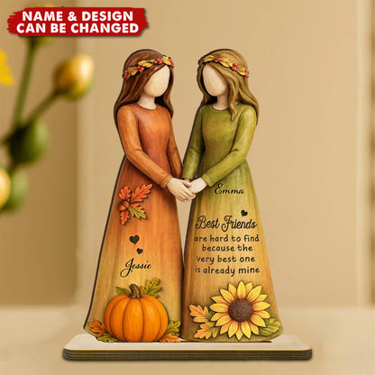 Personalized Best Friend Wooden Plaque personalization view for Best Friends