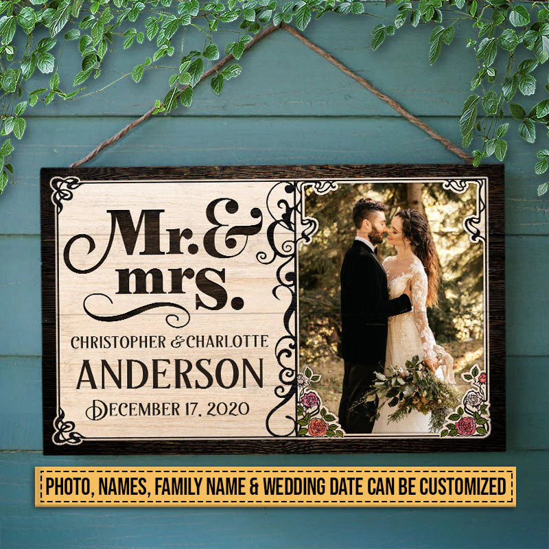 Personalized Wedding Wood Sign personalization view for Couples
