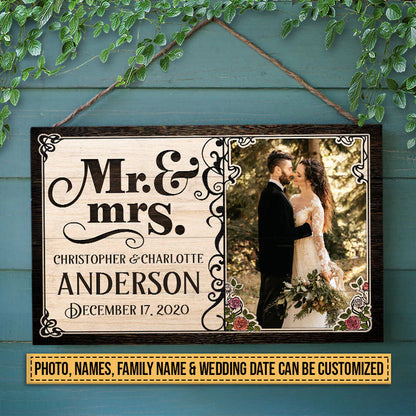 Personalized Wedding Wood Sign personalization view for Couples