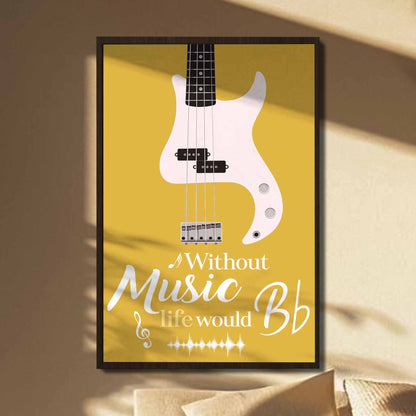Custom Bass Guitar Music Poster for Dad with personalized design details for meaningful gifting image 7