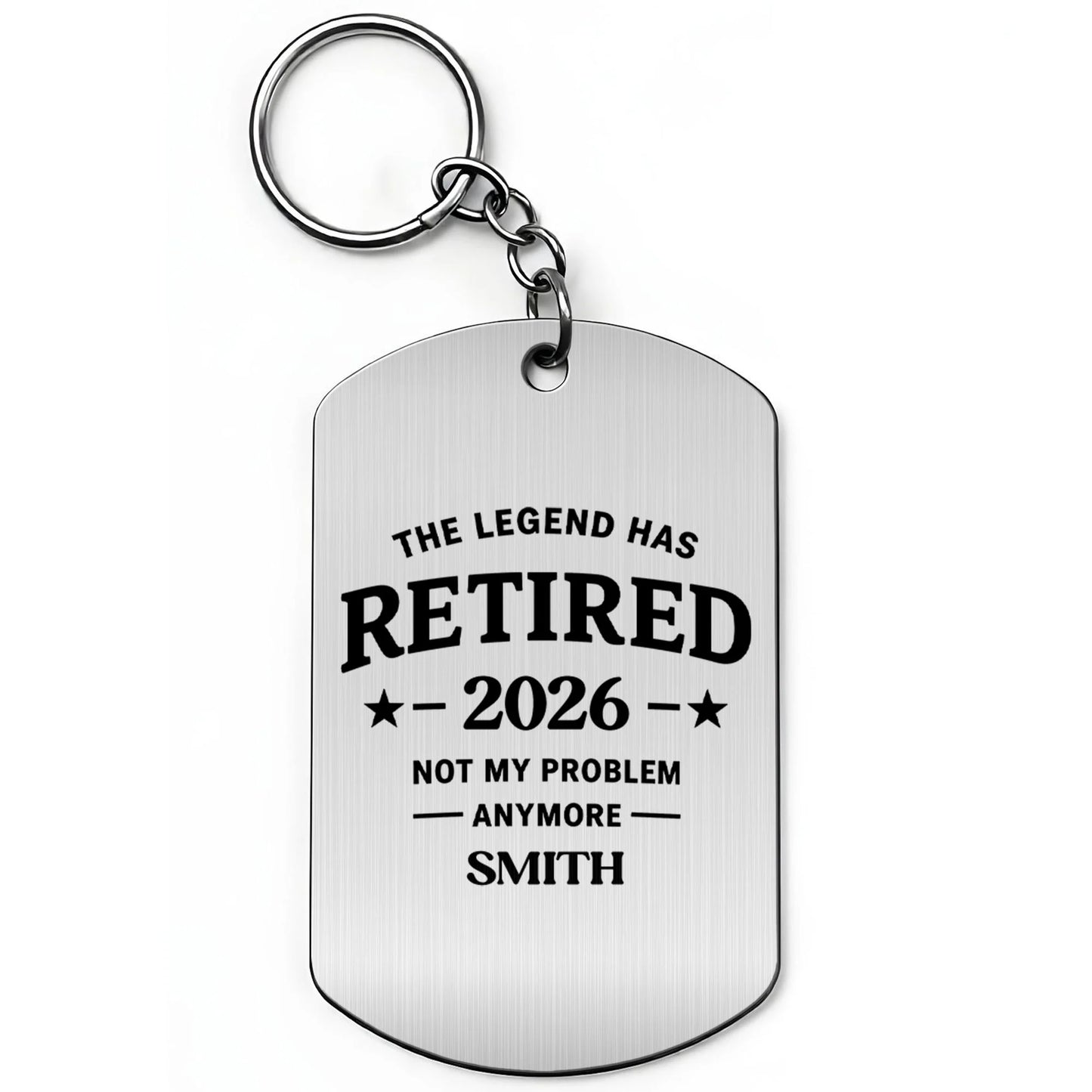 Personalized retirement keychain featuring funny quote and custom name for retired men image 7