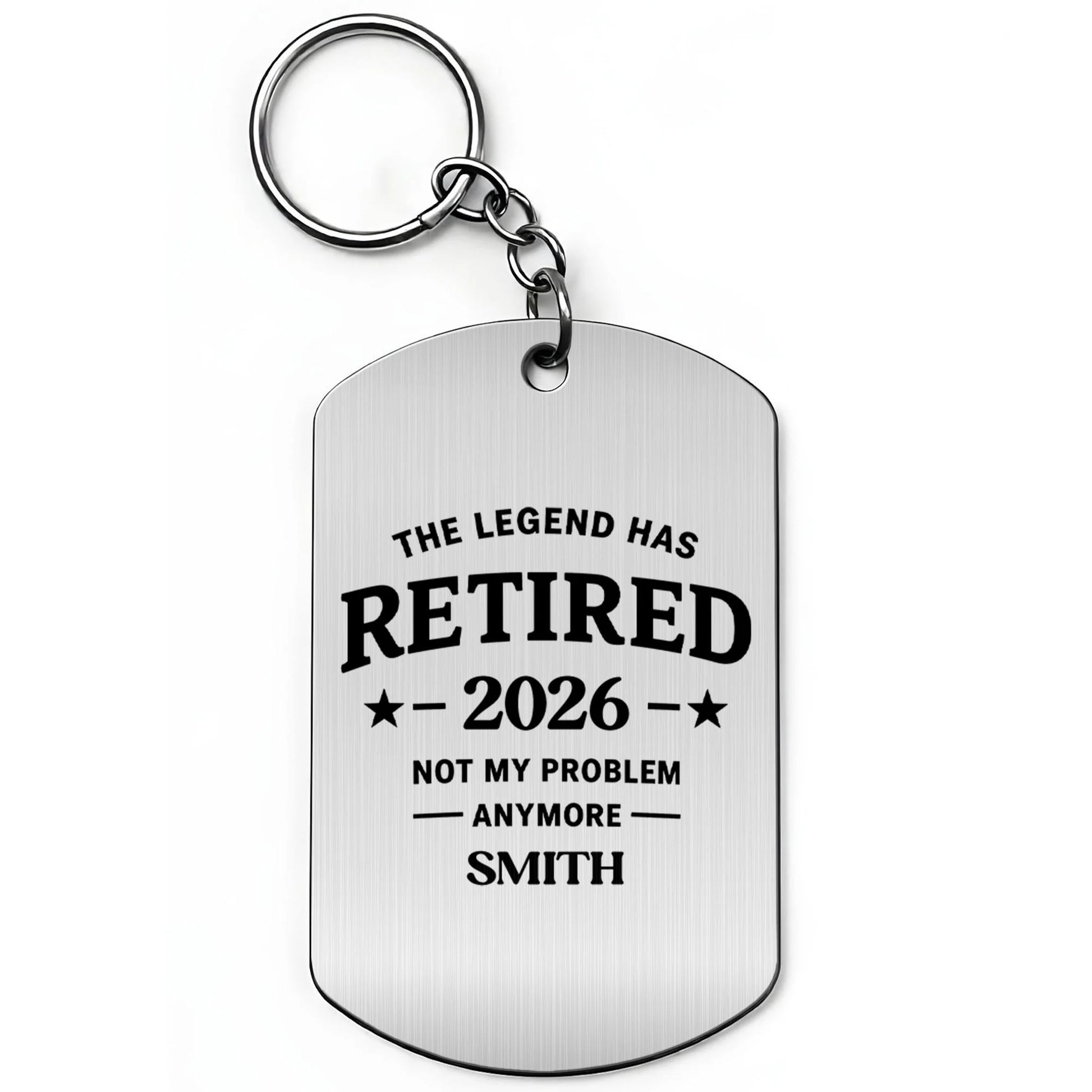 Personalized retirement keychain featuring funny quote and custom name for retired men image 7