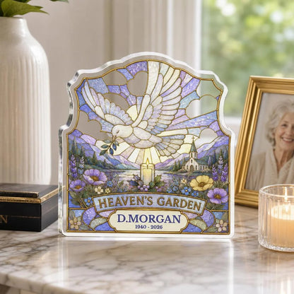 Trust The Light Memorial Personalized Acrylic Plaque - Custom Bereavement Gift for Family
