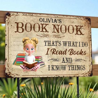 That's What I Do I Read Books And I Know Things, Cartoon Girl