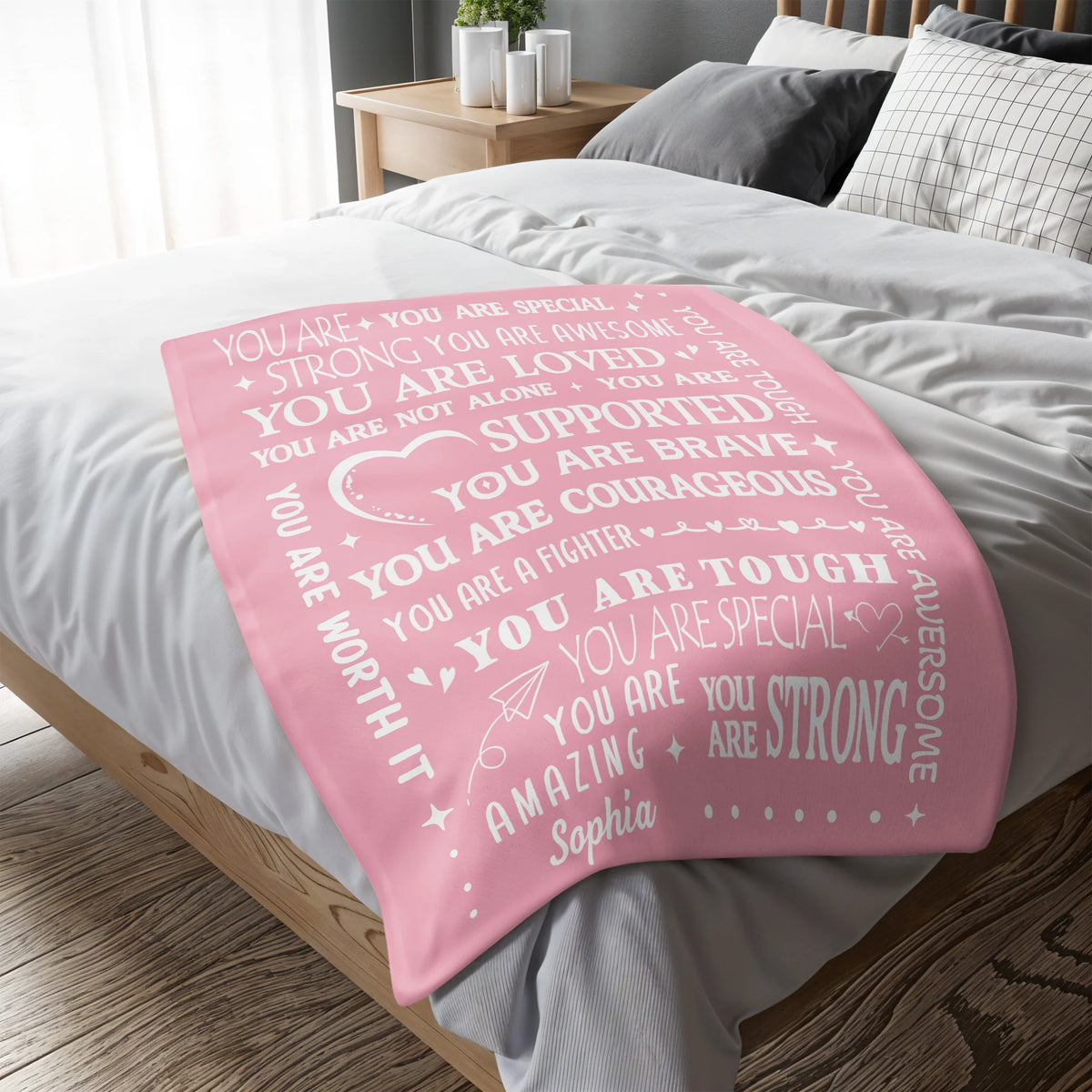 You Are Special And Strong, Inspirational Messages With Hearts