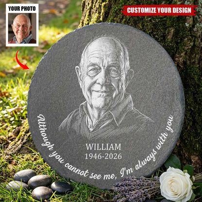 Your Wings Were Ready Personalized Memorial Stone - Custom Photo Gift for Family