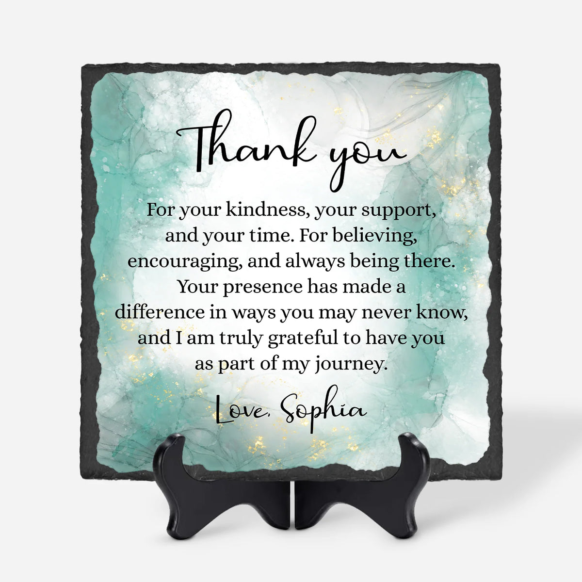 "Thank You For Your Kindness" Personalized Stone - Custom Keepsake for Coworker & Teacher