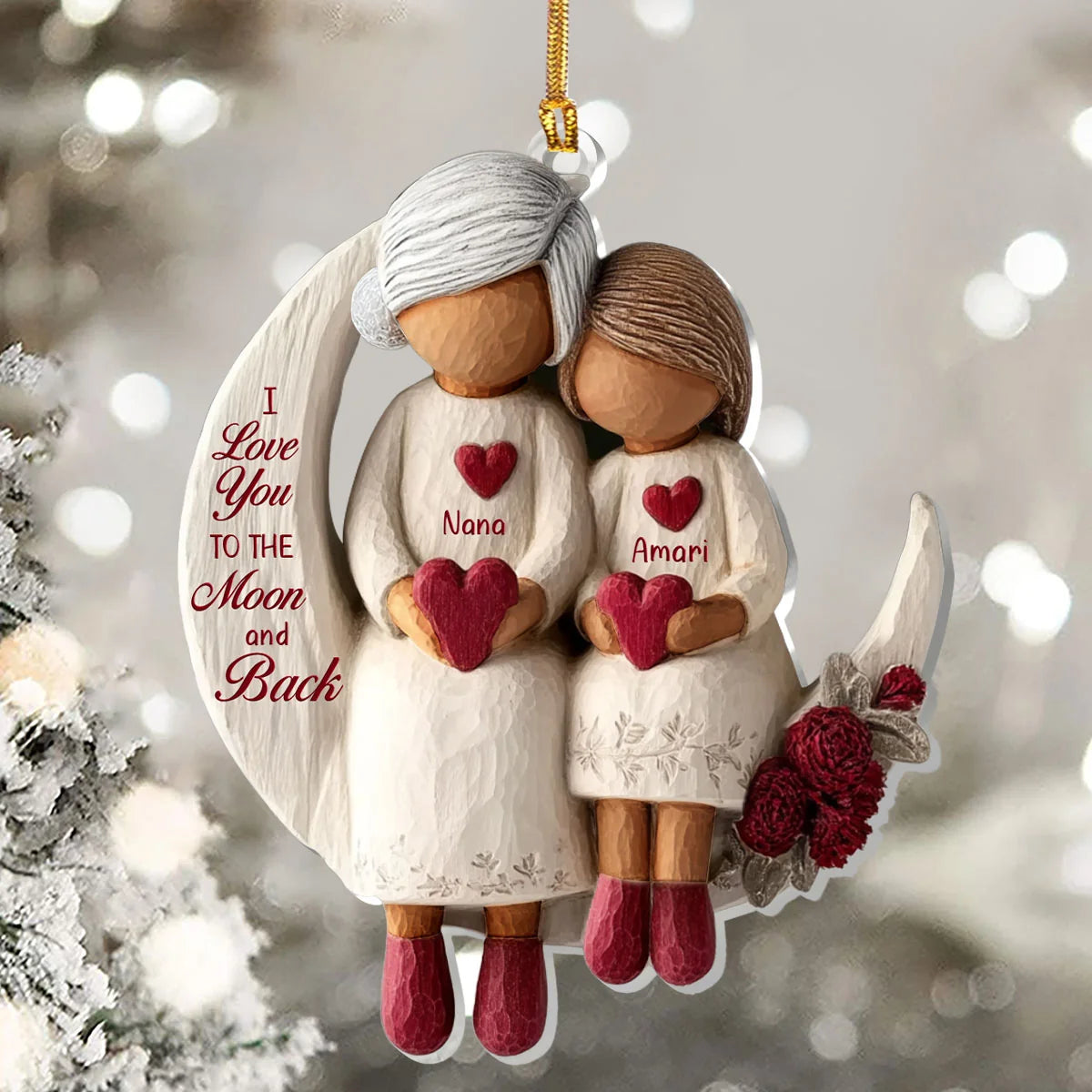 Personalized Grandma Ornament for Grandma with personalized design details for meaningful gifting image 6
