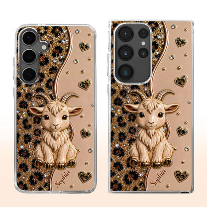 Phone Case material and size view - Personalized Clear Goat Phone Case