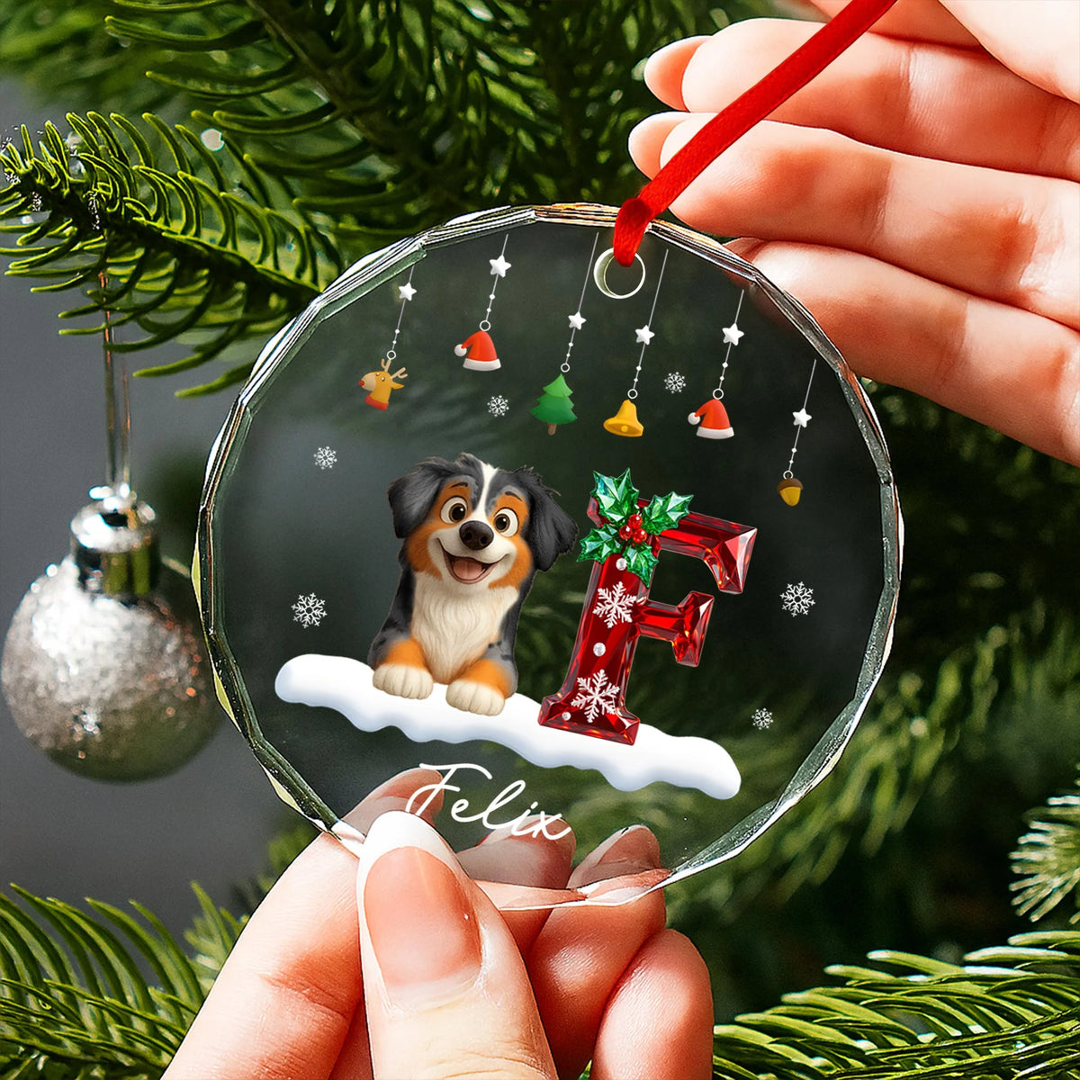 To Felix, Happy Holidays With Dog And Holiday Letter
