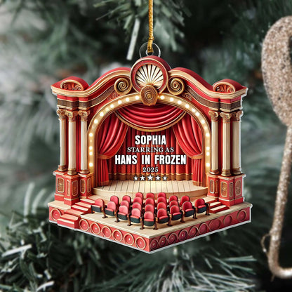 Custom Theater Stage Keepsake - Personalized Broadway Acrylic Ornament for Actors