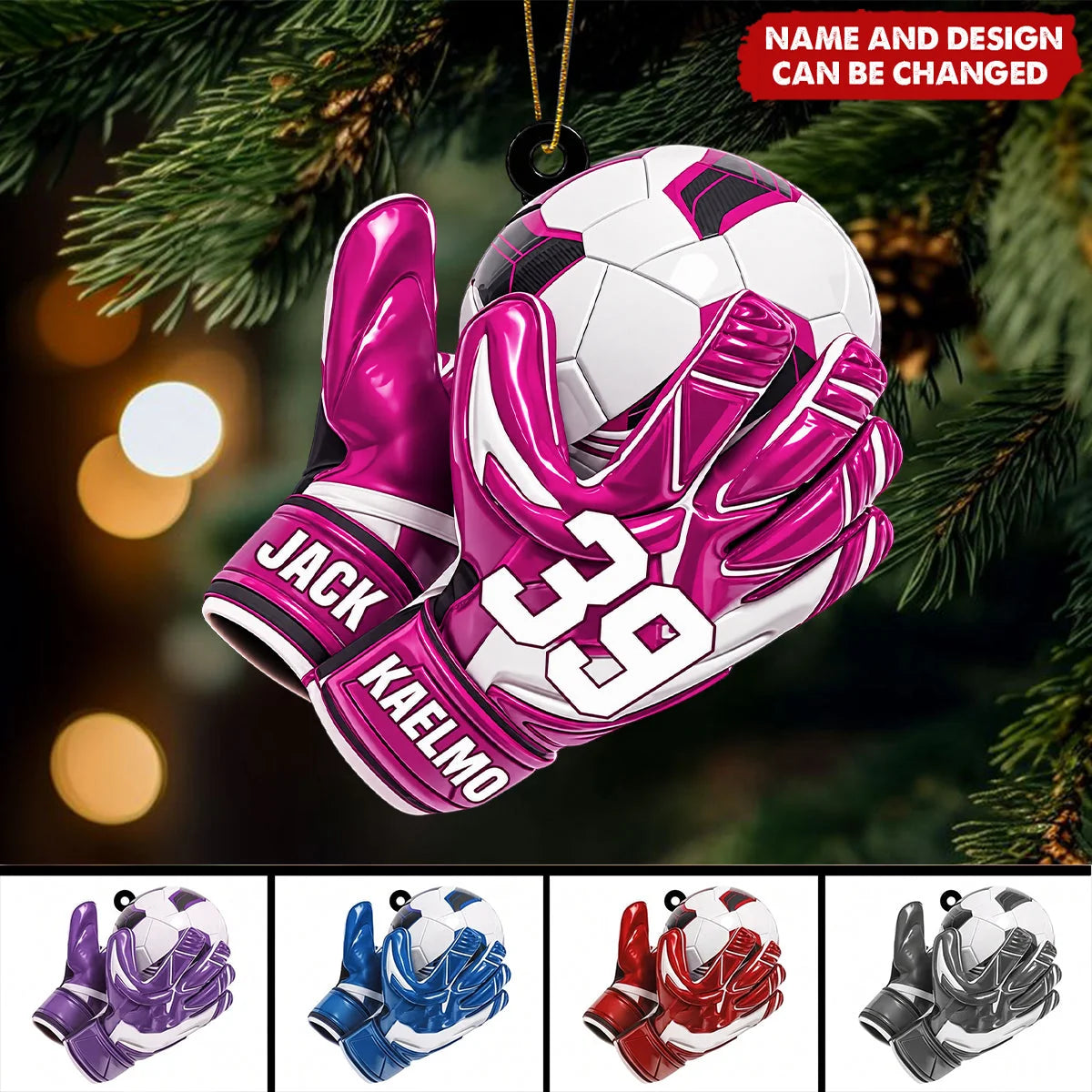 Custom Soccer Goalie Keepsake - Personalized Wooden Ornament Gift for Kids