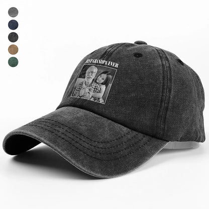 Personalized Dad Photo Baseball Cap personalization view for Dad