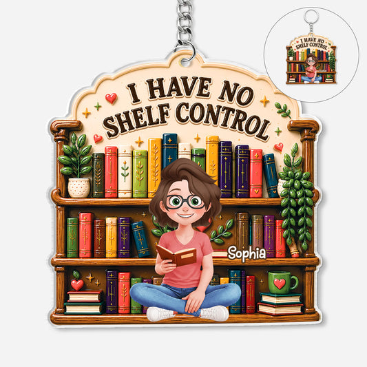 Custom Bookshelf Keychain for Mom with personalized design details for meaningful gifting