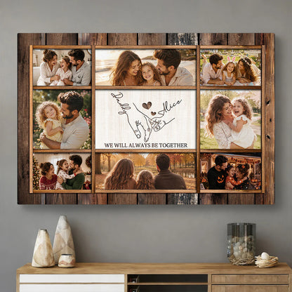 Canvas / Poster material and size view - Custom Family Photo Canvas