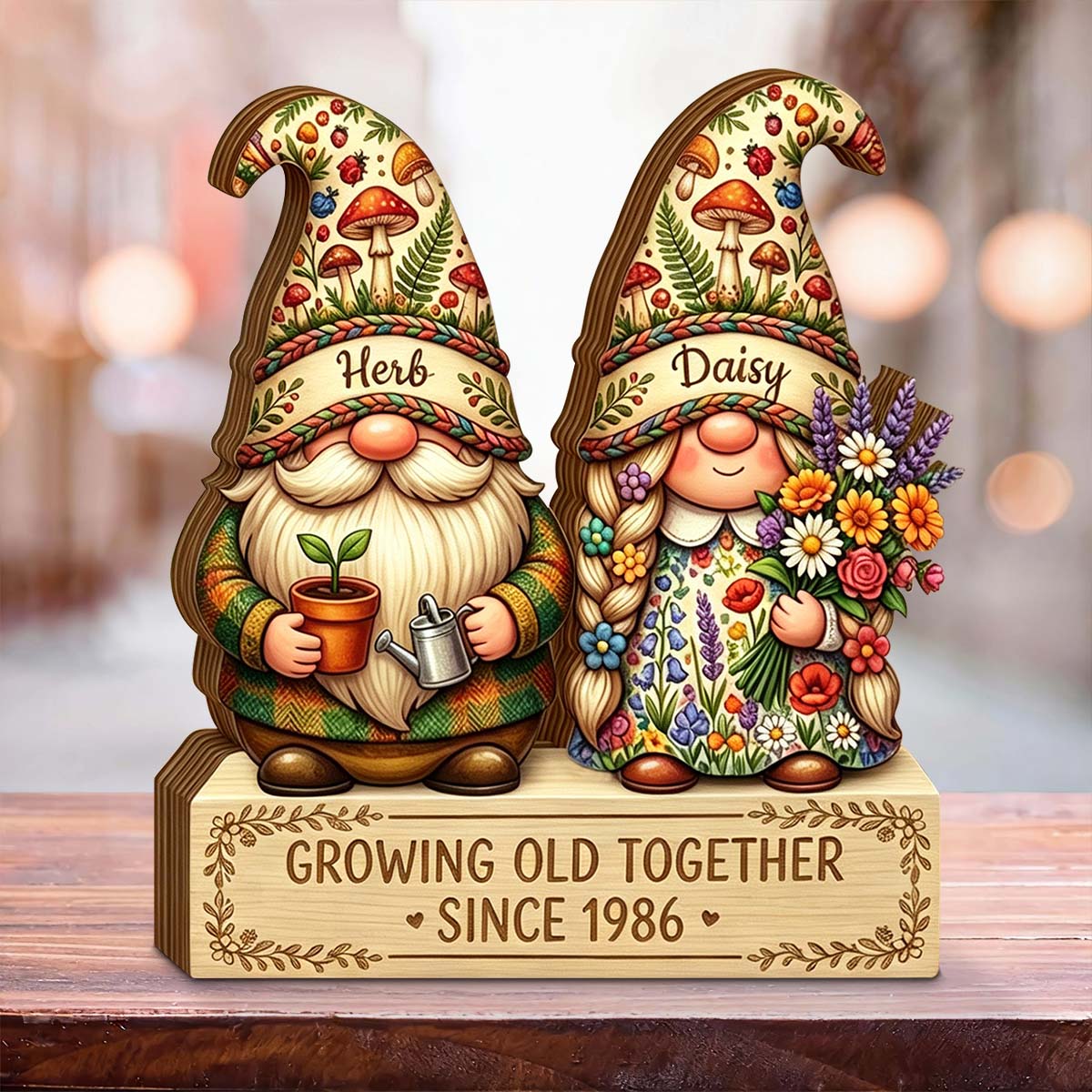 Custom Couples Anniversary Plaque for Wife with personalized design details for meaningful gifting