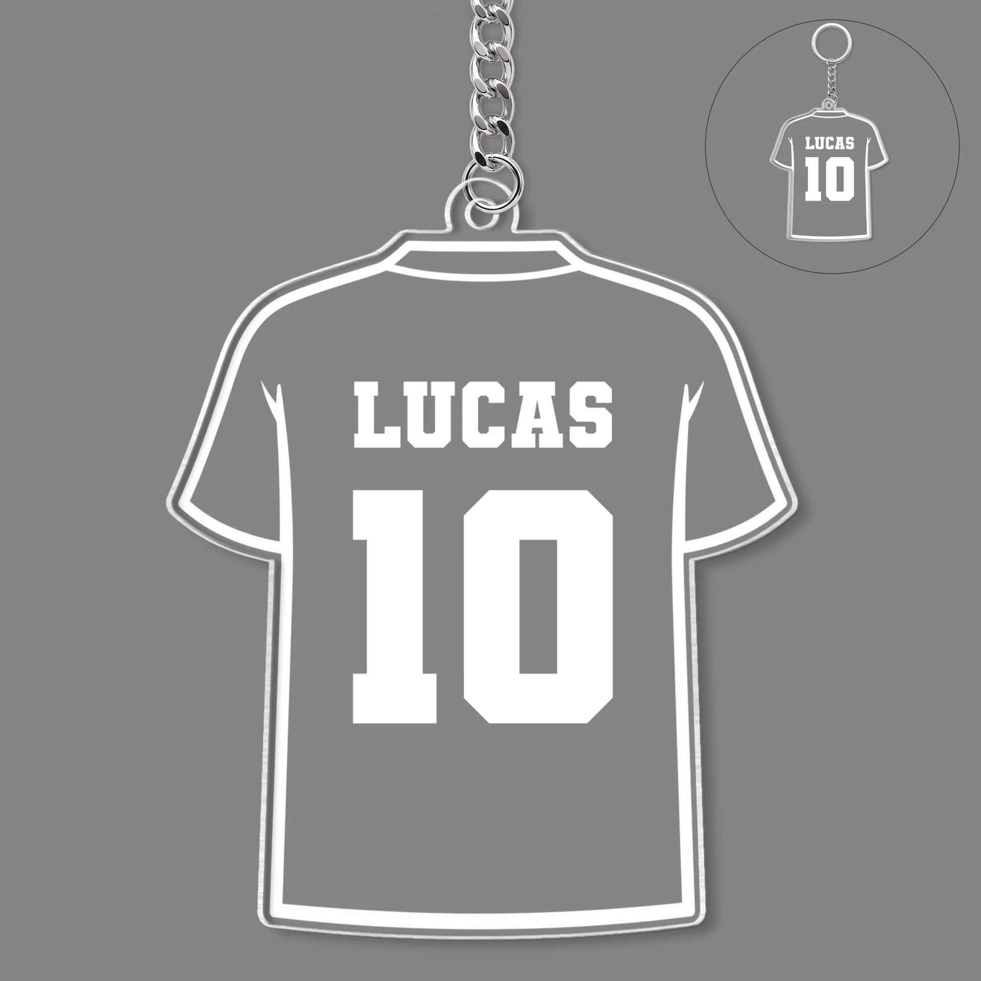 Custom Soccer Jersey Keychain for Mom with personalized design details for meaningful gifting