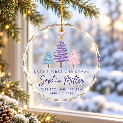 Baby’s First Christmas Glass Ornament, Personalized Birth Stats, Christmas Gift For Baby f17cd4d5-51e0-452f-b9b3-296b21488642-banner-1.png