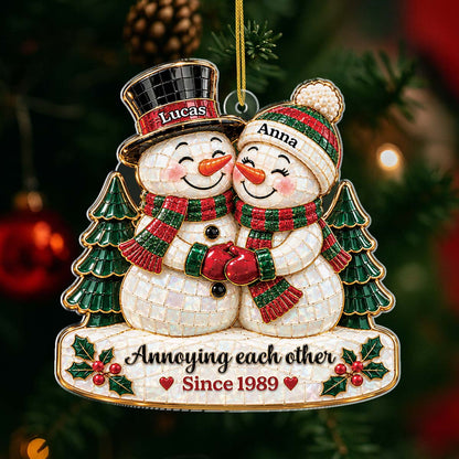 Growing Old Together Personalized Acrylic Ornament - Custom Christmas Keepsake Gift for Couples