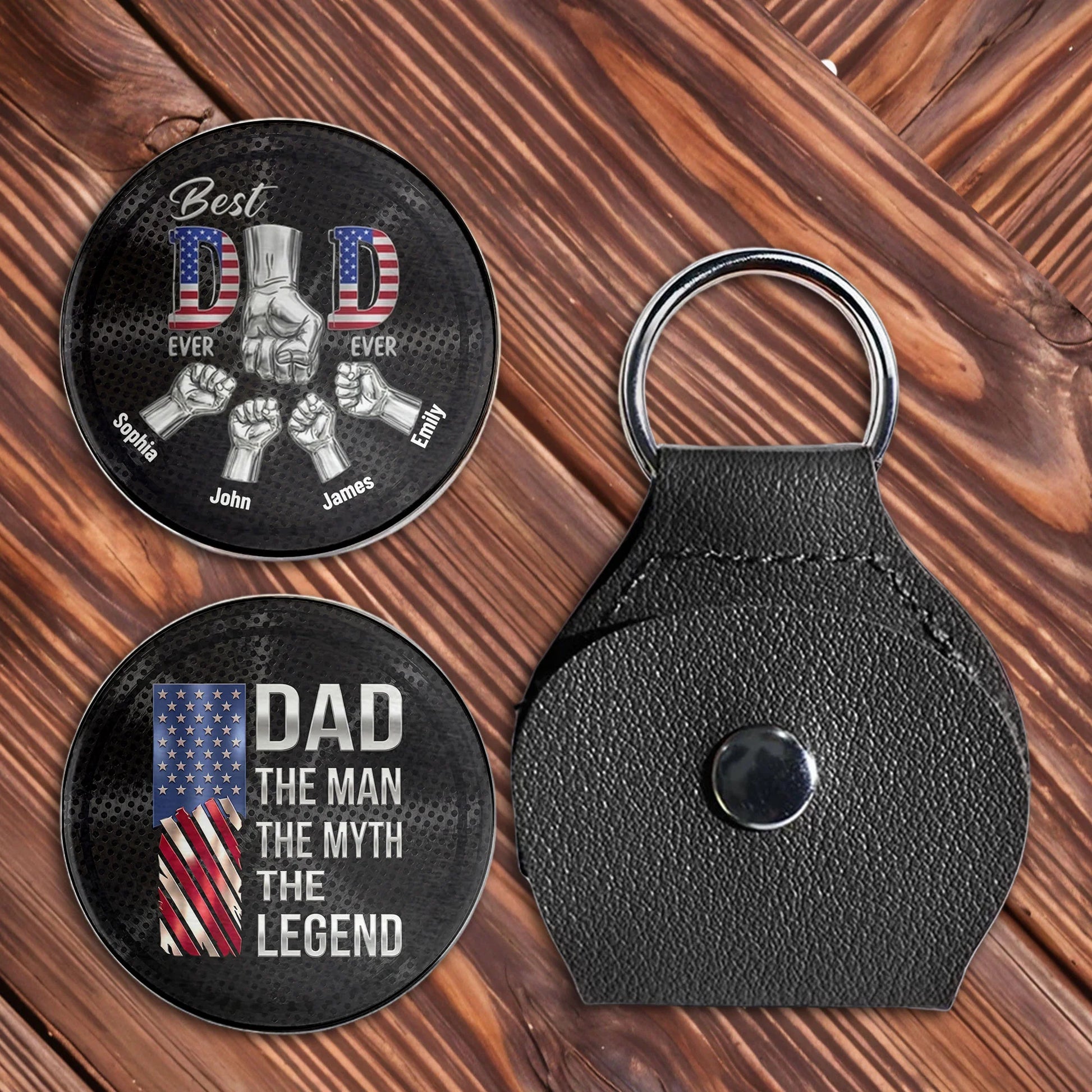 Custom Dad Fist Bump Pocket Hug for Dad with personalized design details for meaningful gifting image 8