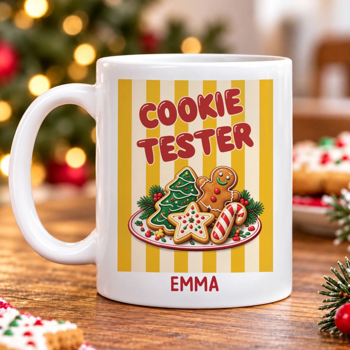Funny Christmas Family Role Personalized Mug - Ceramic Coffee Cup for Holiday Gifts