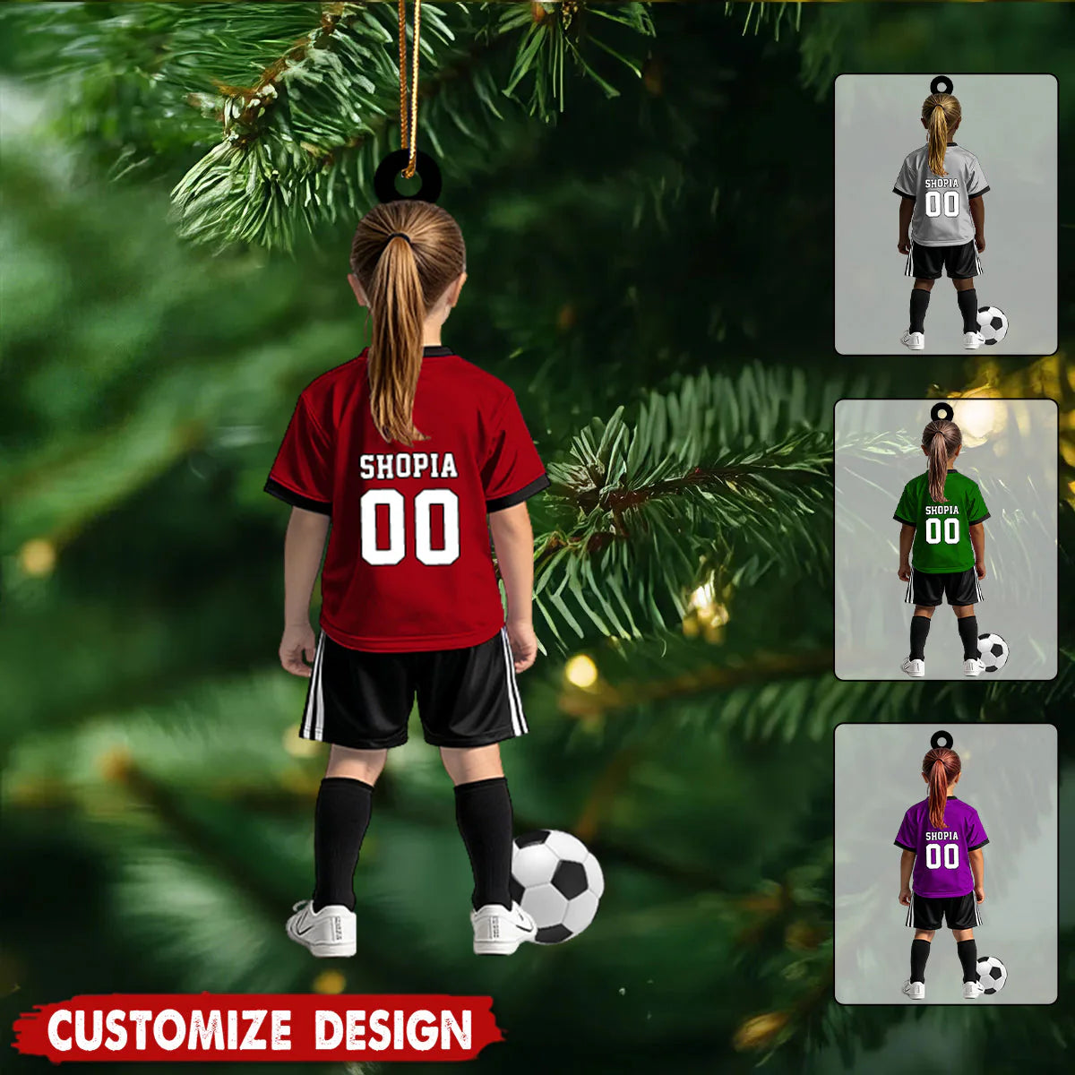 Custom Soccer Ornament personalization view for Son/Grandson