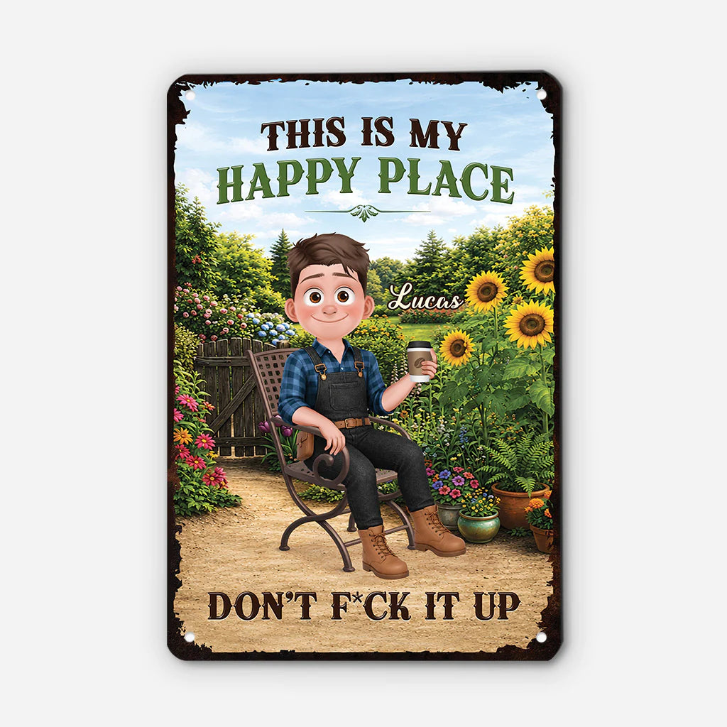 Personalized Gardening Metal Sign personalization view for Mom