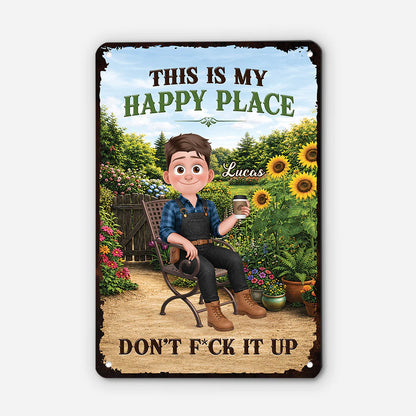 Personalized Gardening Metal Sign personalization view for Mom