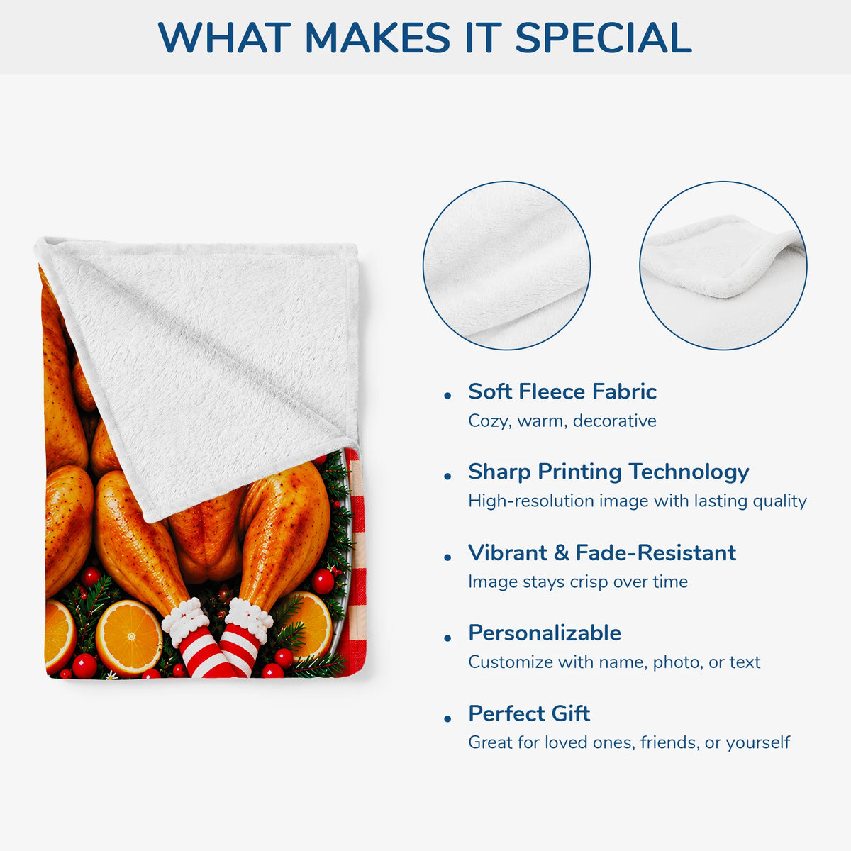 Stuffed & Still Together Funny Couple Blanket - Custom Christmas Gift for Husband Wife