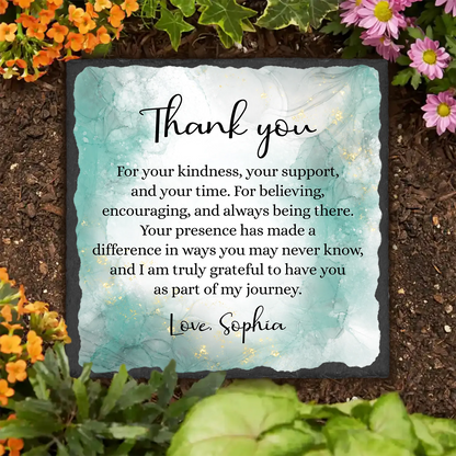 "Thank You For Your Kindness" Personalized Stone - Custom Keepsake for Coworker & Teacher
