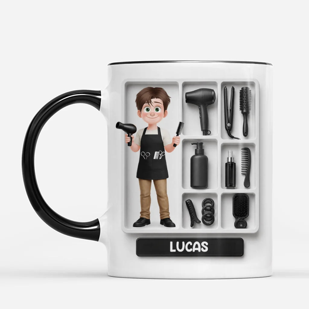 Personalized Hairstylist Ceramic Mug - Custom Barber & Hairdresser Gift
