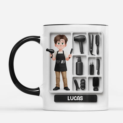 Personalized Hairstylist Ceramic Mug - Custom Barber & Hairdresser Gift