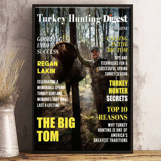 Custom Hunting Magazine Cover Canvas for Dad with personalized design details for meaningful gifting