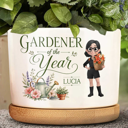 Mug material and size view - Custom Ceramic Plant Pot